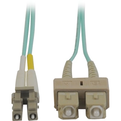 2M DUPLEX FIBER MMF LC/SC 50/125 AQUA LSZH PATCH CORD 10GB