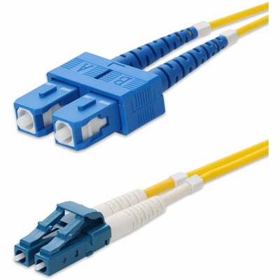 AddOn 7m SC to LC Yellow OS2 Duplex OFNR (Riser-Rated) SMF Fiber Patch Cable