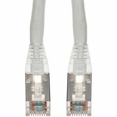 AddOn 10ft White CAT 6A Shielded PVC Ethernet Cable Snagless Easy Clear Boot TAA RJ-45 M/M
