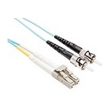 30 METER LC-ST OM3 10GIG FIBER OPTIC CABLE, AQUA, OFNR, 50/125 FIBER, MULTIMODE