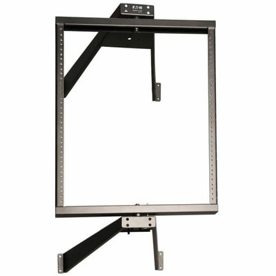 Tripp Lite by Eaton SmartRack 12U Flat-Pack Low-Profile Switch-Depth Wall-Mount Pivoting 2-Post Open Frame Rack