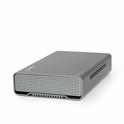 Rocstor Rocpro D90 28 TB Rugged Hard Drive - External - SATA (SATA/600) - Aluminum Gray