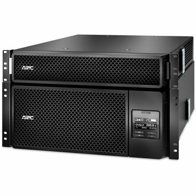 APC Smart-UPS On-Line, 6kVA/6kW, Rackmount 6U, 208V, 12x 5-20R+2x L6-20R+2x L6-30R NEMA, Network Card+SmartSlot, W/ transformer 208V-120V, W/ rail kit