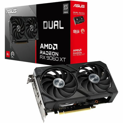 ASUS DUAL RADEON RX 9060 XT 8GB GDDR6 GRAPHICS CARD PCIE 5.0