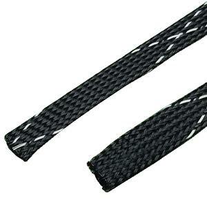 BRAID SLEEVE 1.25IN X50FT BLK FR PET 1RL