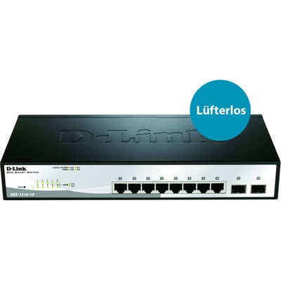 D-Link 10-Port Gigabit Web Smart Switch Including 2 Gigabit SFP Ports
