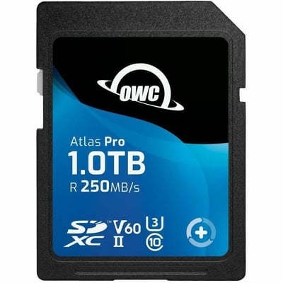 OWC ATLAS PRO 1TB SDXC UHS-II V60 MEMORY CARD - 250 MB/S READ - 130 MB/S WRITE