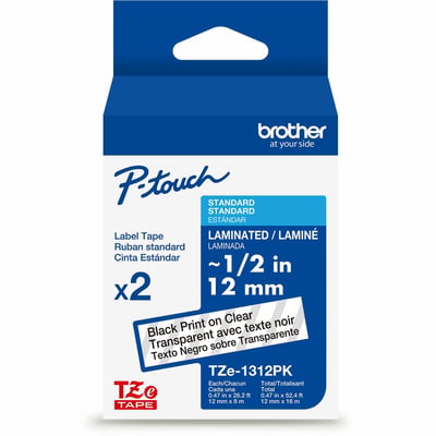 BLACK/CLEAR TAPE (12MM) (2PK)