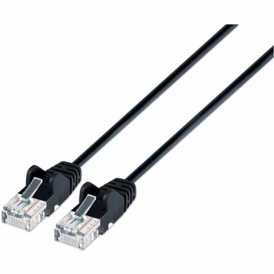 CAT6A U/UTP SLIM NETWORK PATCH CABLE, 1 FT., BLACK