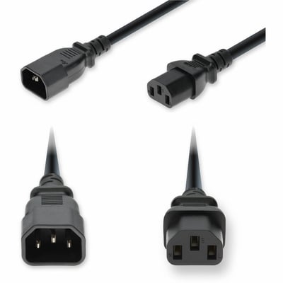 1FT C14 C13 18 AWG BLK PWR CBL SC TEMP 250V AT 10A PVC SJT