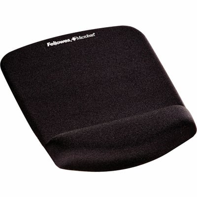 Fellowes PlushTouch Mouse Pad Wrist Rest with Microban - Black