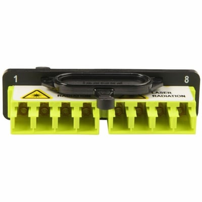 Ortronics Infinium High Density (HD) M8 HD8FP Adapter Panel, 2 LC Quad, Lime Green