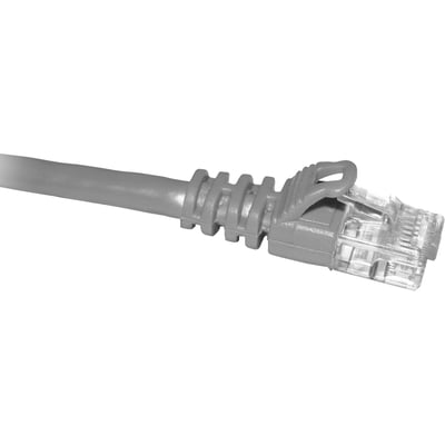ENET Cat6 Gray 6 Inch Patch Cable with Snagless Molded Boot (UTP) High-Quality Network Patch Cable RJ45 to RJ45 - 6in