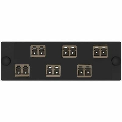 Panduit Opticom Keyed L-Light Brown/Non-Keyed FAP, OM4, 6 LC Duplex