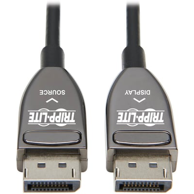 Tripp Lite by Eaton DisplayPort Active Optical Cable (AOC), 8K 60 Hz (M/M), CL3 Rated, Latching Connectors, Black, 15 m (49 ft.)