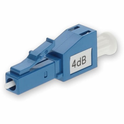 AddOn 4dB fixed LC Male to LC Female OS1 SMF Simplex Fiber Attenuator