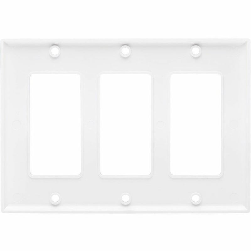 Eaton Tripp Lite Series Triple-Gang Faceplate, Decora Style - Vertical, White, TAA - Thumbnail 2