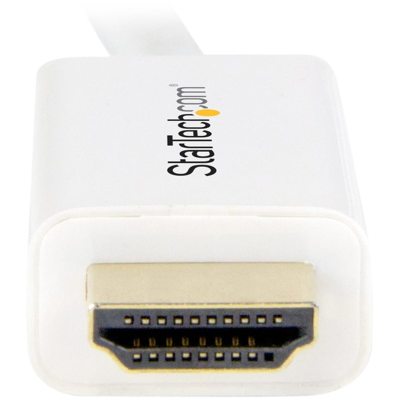 StarTech.com Mini DisplayPort to HDMI Converter Cable - 3 ft (1m) - 4K - White - Thumbnail 5