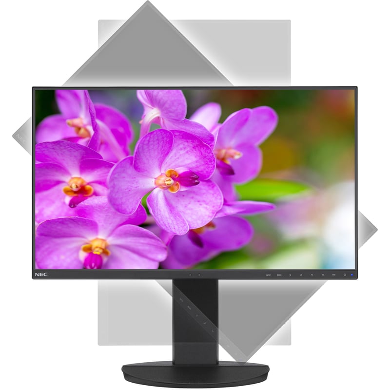 NEC Display MultiSync EA241F-BK Full HD LCD Monitor - 16:9 - Black - Thumbnail 2