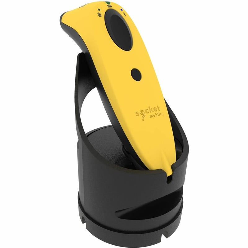Socket Mobile SocketScan S720, Linear Barcode Plus QR Code Reader, Yellow & White Dock - Thumbnail 3