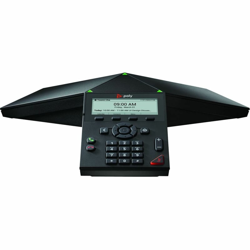 Poly Trio 8300 IP Conference Station - Corded - Wi-Fi, Bluetooth - Black - Thumbnail 1