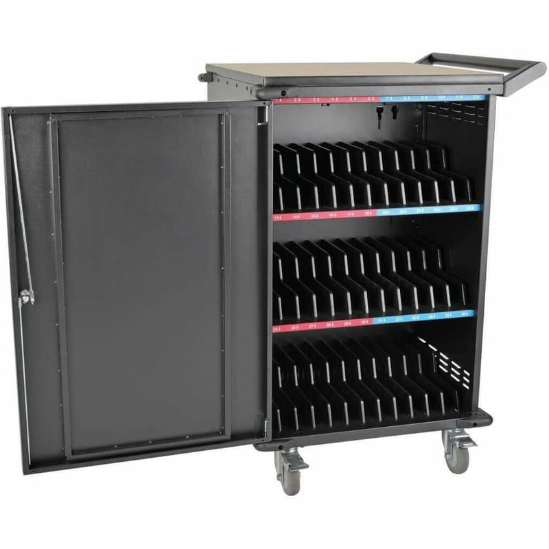 Tripp Lite by Eaton Multi-Device Charging Cart 36 AC Outlets Chromebooks and Laptops Black - Thumbnail 2