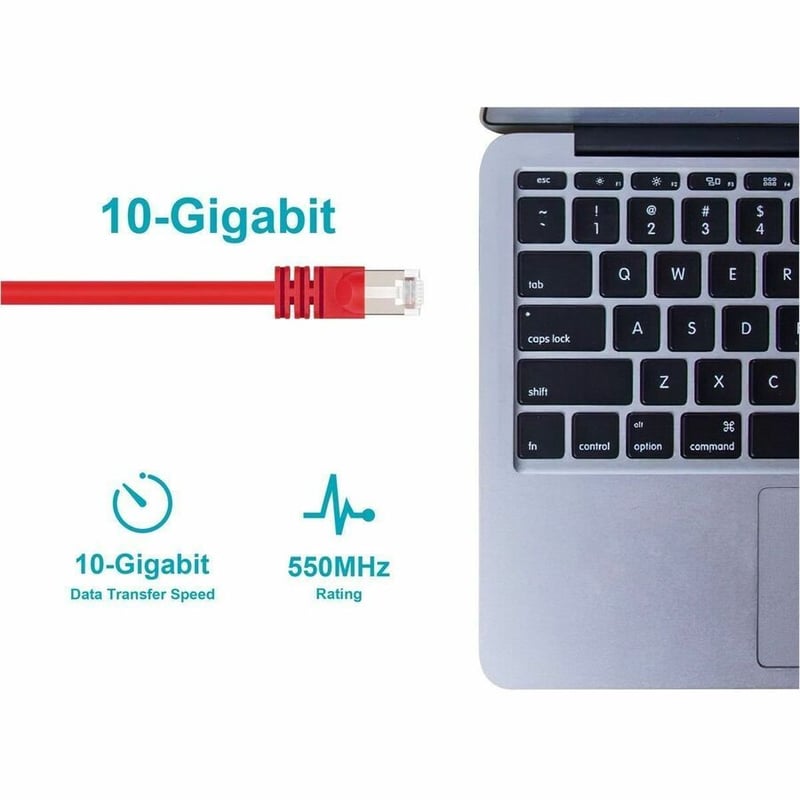 MONOPRICE CAT6A ETHERNET PATCH CABLE - SNAGLESS RJ45_ 550MHZ_ STP_ PURE BARE COP - Thumbnail 5