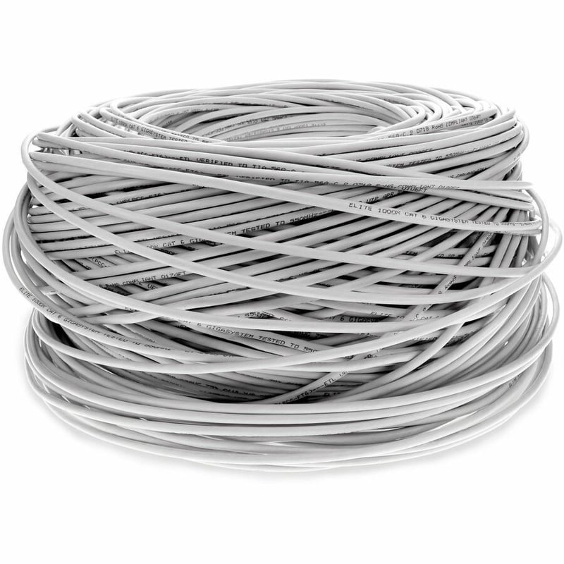 AddOn 1000ft Non-Terminated White CAT 6 Shielded PVC Bulk Cable - Thumbnail 4
