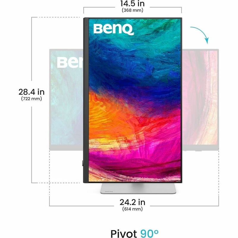 BENQ 27 5K IPS 60HZ MONITOR WHITE-SILVER5120X28803W - Thumbnail 4