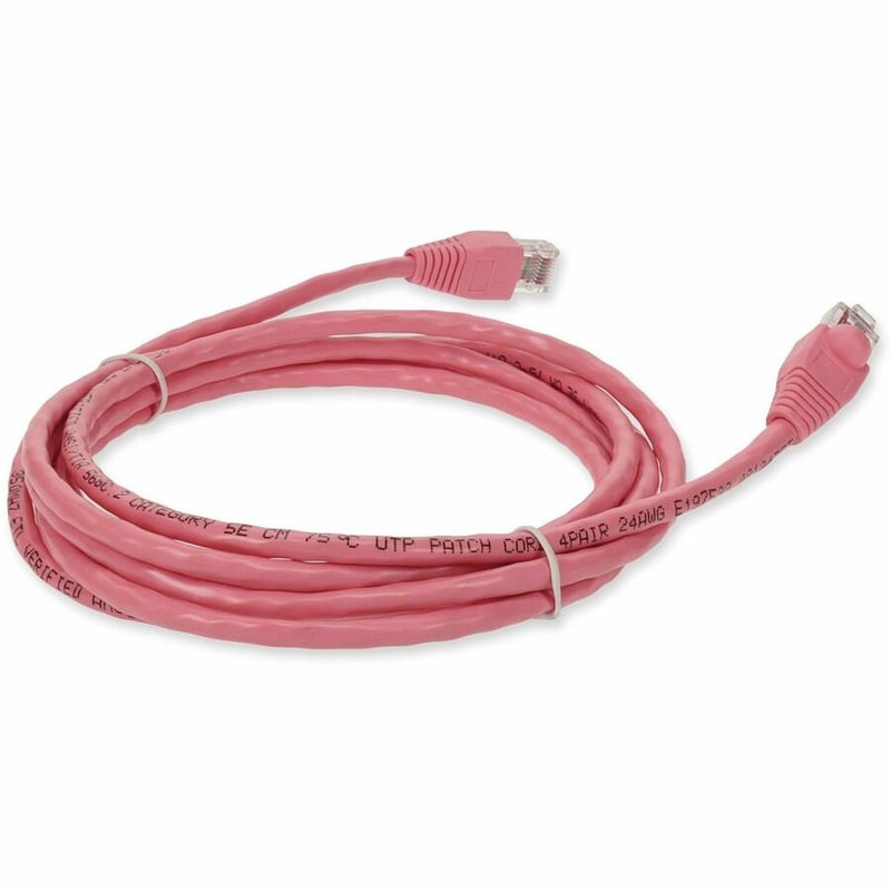 AddOn 5ft Pink CAT 5E PVC Ethernet Cable Snagless Bubble Boot RJ-45 M/M - Thumbnail 5