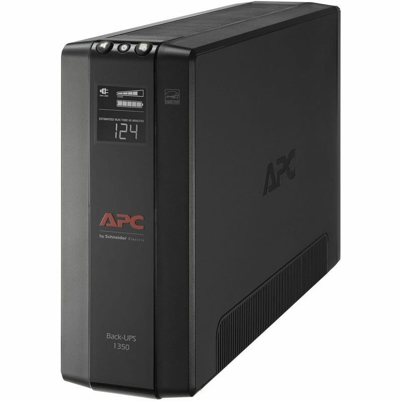 APC Back-UPS 1350, Compact Tower, 1350VA, 120V, AVR, LCD, 10 NEMA outlets (5 surge) - Thumbnail 1