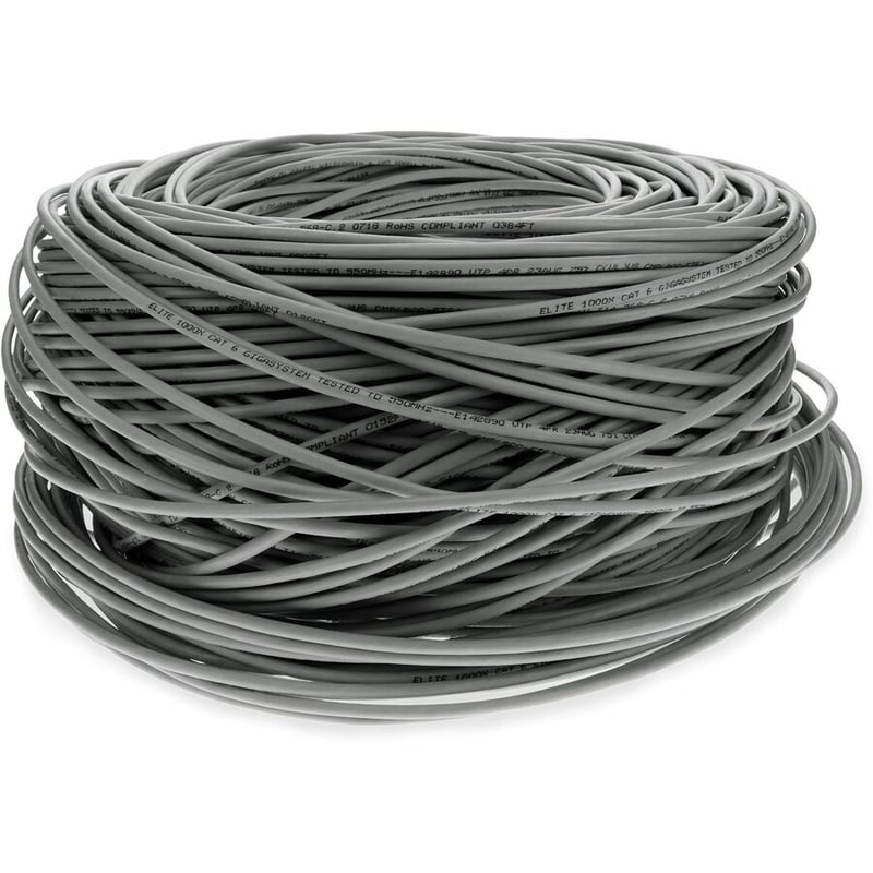 AddOn 1000ft Non-Terminated Straight Gray Cat6 UTP Copper PVC Patch Cable - Thumbnail 5