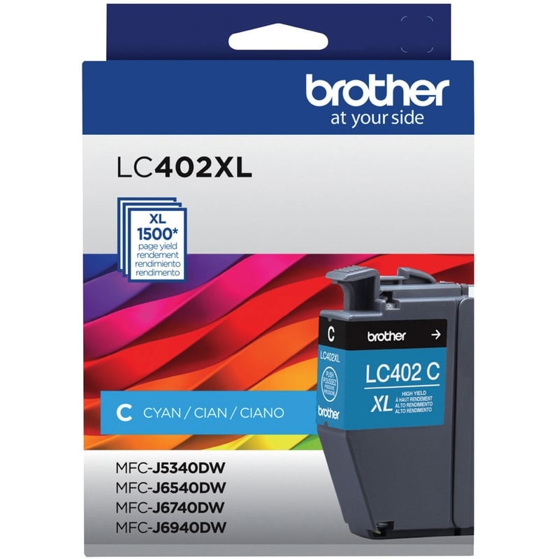 Brother LC402XLCS Original High Yield Inkjet Ink Cartridge - Cyan Pack - Thumbnail 2