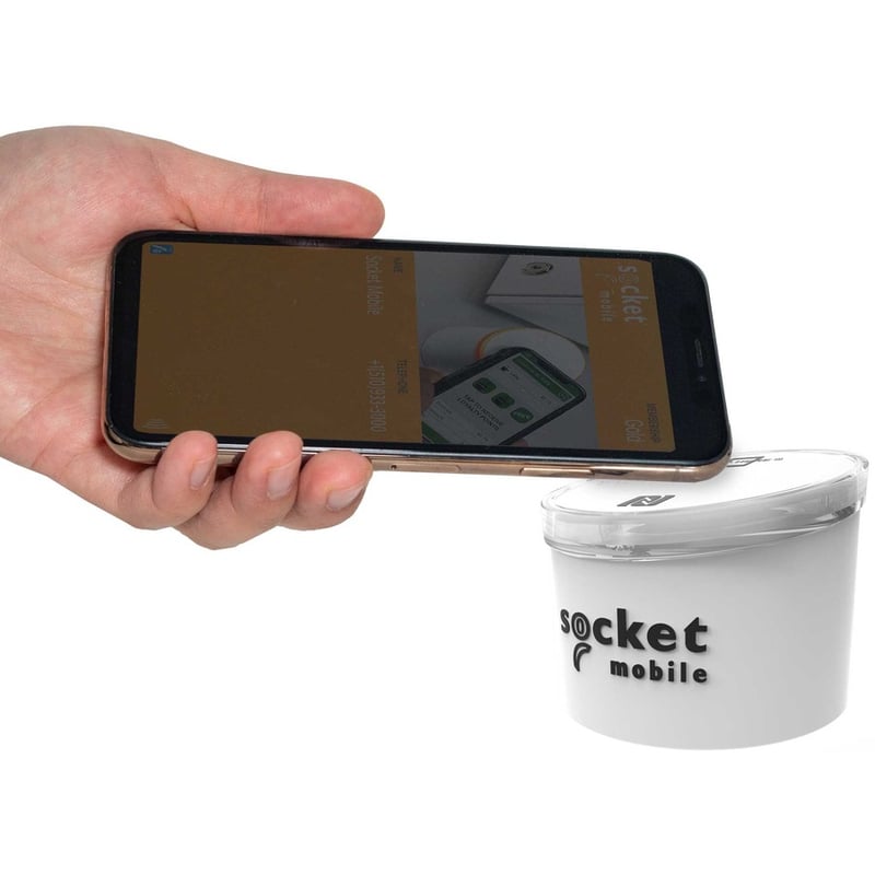 Socket Mobile SocketScan S550, NFC Mobile Wallet Reader, White - Thumbnail 3