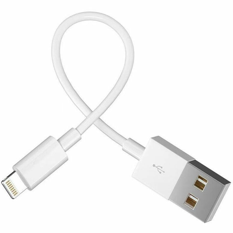 1FT USBA TO LIGHTNING MFI CABLE CHARGING AND DATA TRANSFER WHITE - Thumbnail 2