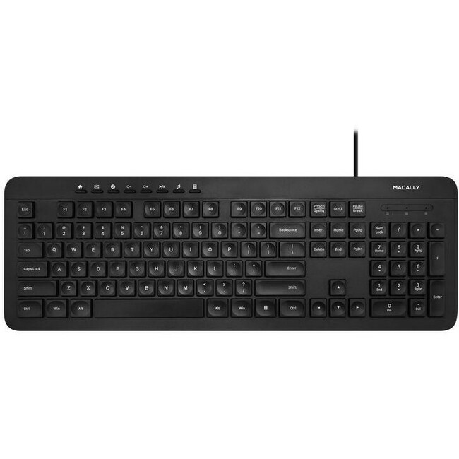 Macally Deluxe Full Size USB Keyboard for PC - Thumbnail 1
