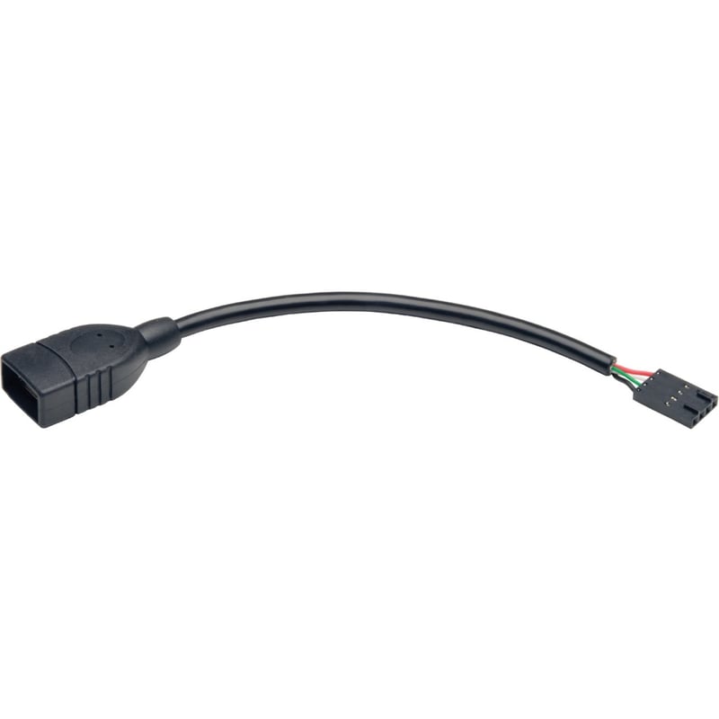 Eaton Tripp Lite Series USB 2.0 A Female to USB Motherboard 4-PIN IDC Header Cable, 6-in. (15.24 cm) - Thumbnail 1