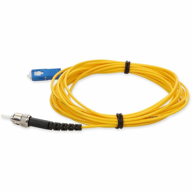 AddOn 3m ST to SC Yellow OS2 Simplex OFNR (Riser-Rated) SMF Fiber Patch Cable - Thumbnail 2