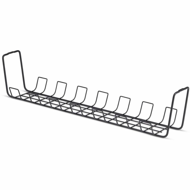UNDER DESK CABLE MANAGEMENT - BASKET STYLE CABLE ORGANIZER TRAY - Thumbnail 1