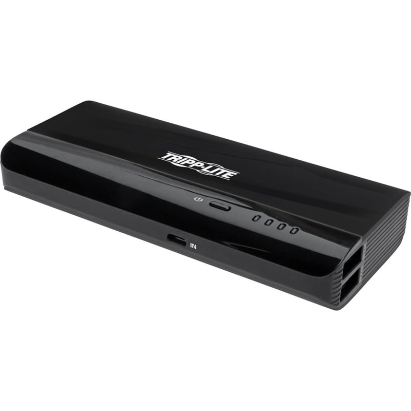 Tripp Lite by Eaton Portable Charger - 2x USB-A 12,000mAh Power Bank Lithium-Ion Auto Sensing Black - Thumbnail 1