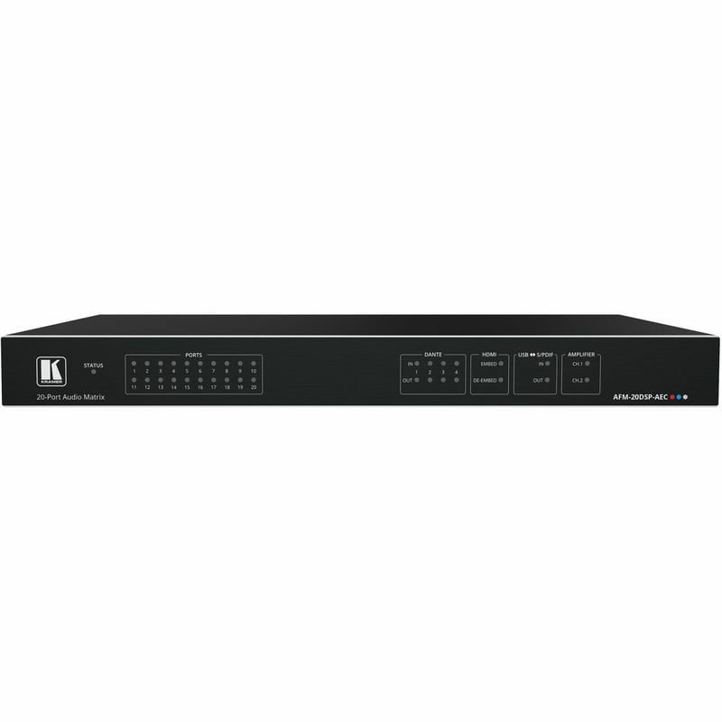 Kramer 20-Port Audio Matrix with DSP, AEC and Interchangeable Inputs & Outputs - Thumbnail 1