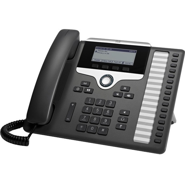 Cisco 7861 IP Phone - Refurbished - Corded - Wall Mountable, Desktop - Charcoal - Thumbnail 1