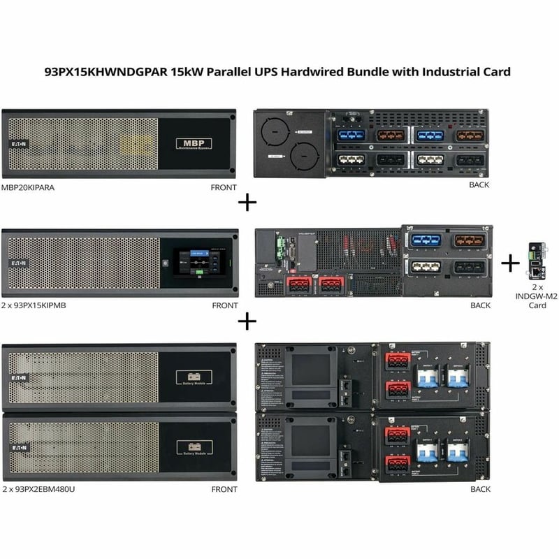 93PX 15000VA 15000W N+1 400V 3P CE BYPASS GATEWAY CARDS EXT RUN 21U - Thumbnail 5