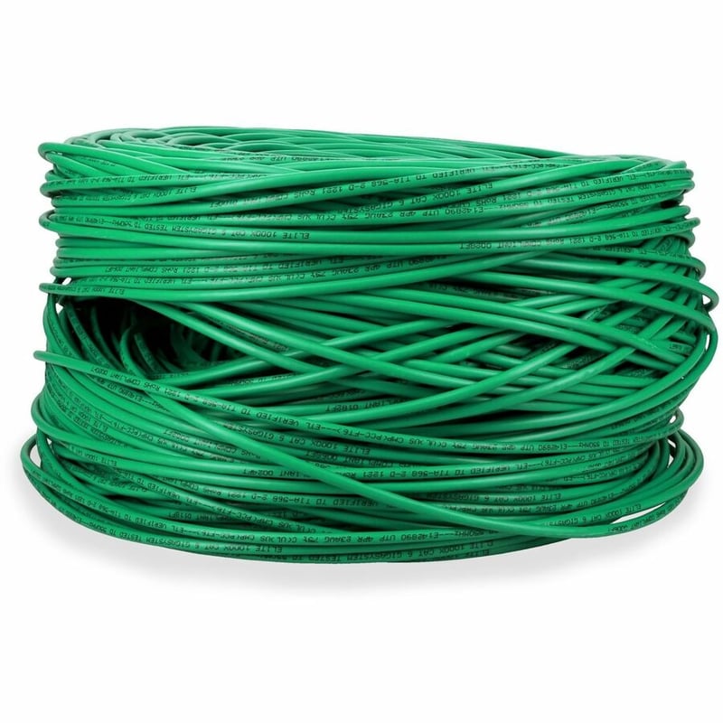 AddOn 1000ft Non-Terminated Green CAT 6 Plenum-Rated Bulk Cable TAA - Thumbnail 5