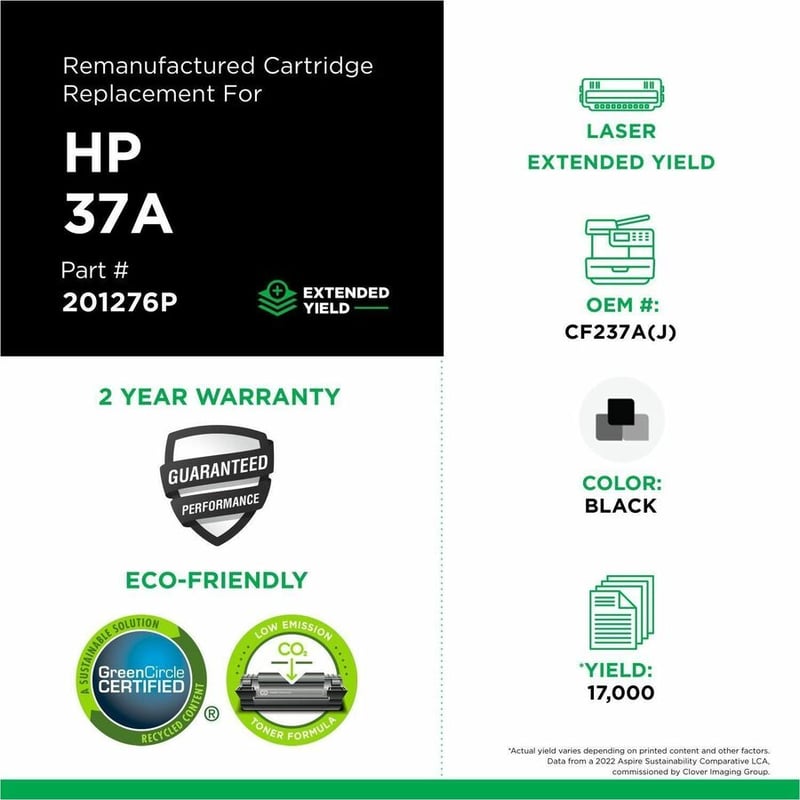 Clover Imaging Remanufactured Extended Yield Toner Cartridge for HP CF237A - Thumbnail 3