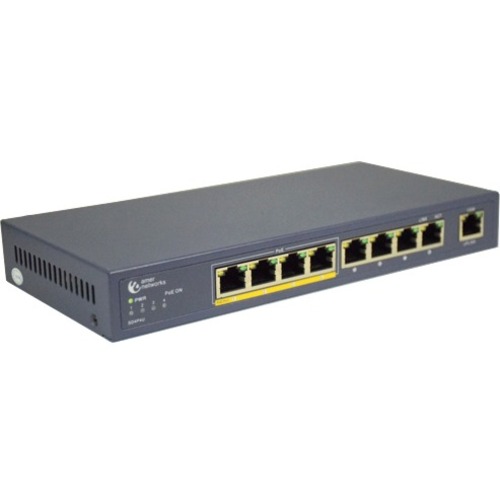 Amer 8+1 Port 10/100 Switch with 4 x PoE Ports and 5 x 10/100 - Thumbnail 1