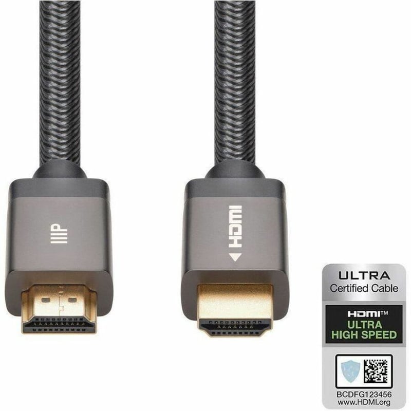 MONOPRICE 8K CERTIFIED BRAIDED ULTRA HIGH SPEED HDMI CABLE - HDMI 2.1_ 8K@60HZ_ - Thumbnail 2
