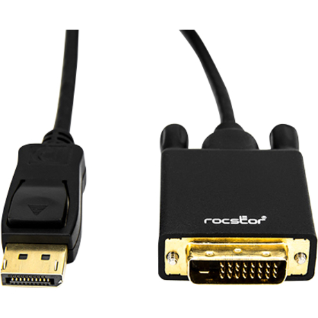 Rocstor premium 6 ft DisplayPort 1.2v to DVI Cable M/M - Thumbnail 5