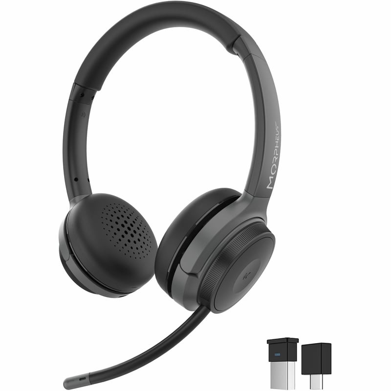 MORPHEUS 360 ADVANTAGE STEREO WIRELESS HEADSET WITH DETACHABLE BOOM MICROPHONE-B - Thumbnail 1