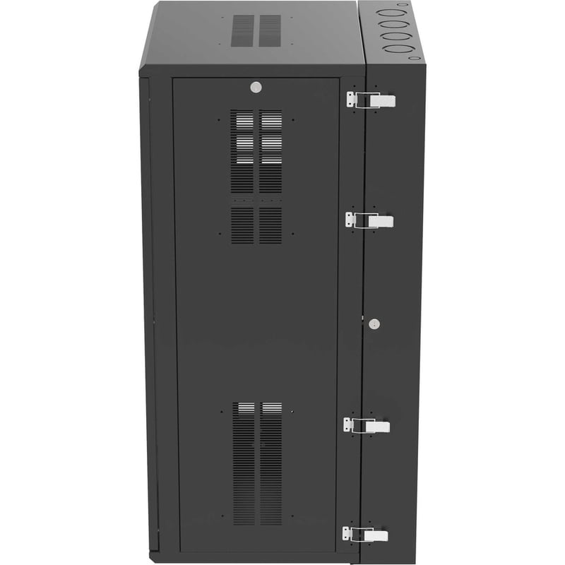 PanZone Wall Mount Cabinet, 26RU, 25" Depth, Windowed Door, Black - Thumbnail 3